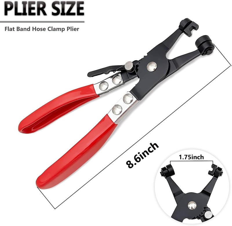 Klfte 3Pc Hose Clamp Removal Tool Kit with Long Wire Spring Hose Clamp for Car Coolant Radiator Heater and Water Hose with Flat or Large Clamps - Image 4